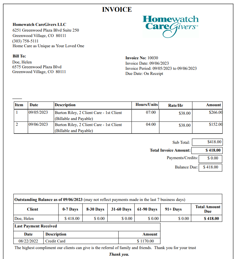 A receipt with blue text and white text

Description automatically generated